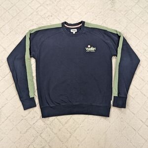 Banks Journal Sweatshirt Men's M Blue Green Organic Cotton Crewneck Streetwear